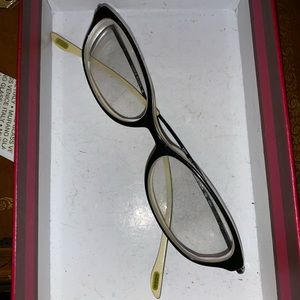 Sigrid Olsen Black Creme cateye glasses frames